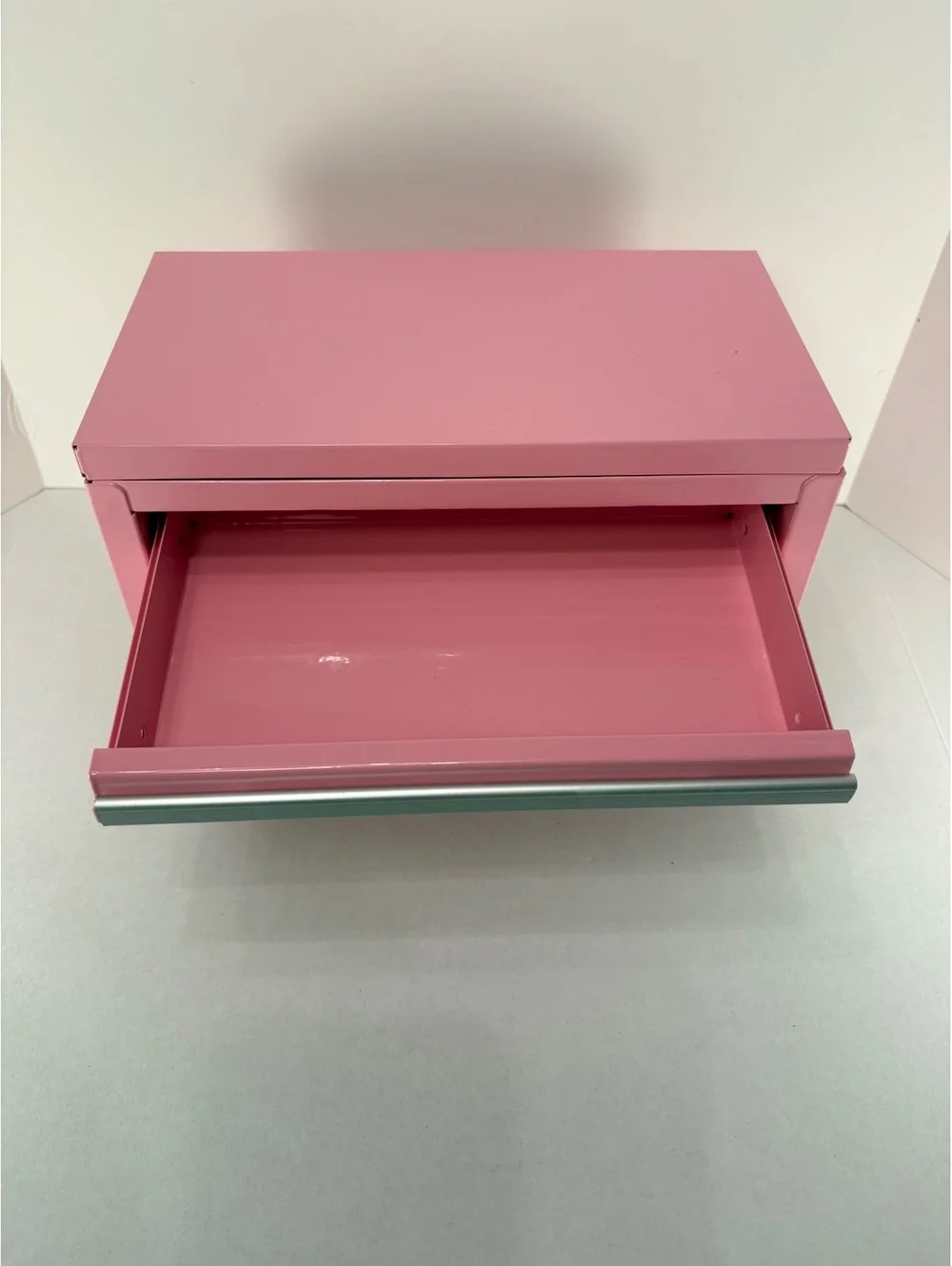 Kobalt Mini Steel Tool Box Pink 2 Drawer Small Metal Storage Craft Jewelry